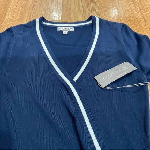 Eva Mendes for New York & Company Navy and White Midi Dress - Picture 4 of 5